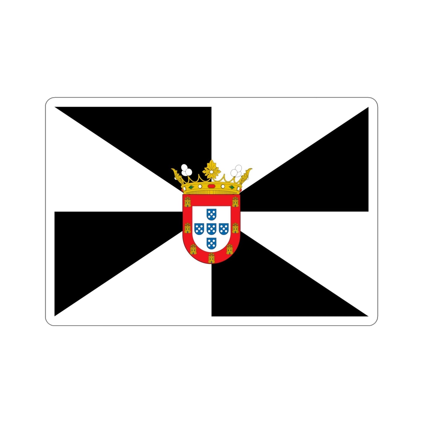 Flag of Ceuta Spain STICKER Vinyl Die-Cut Decal-5 Inch-The Sticker Space