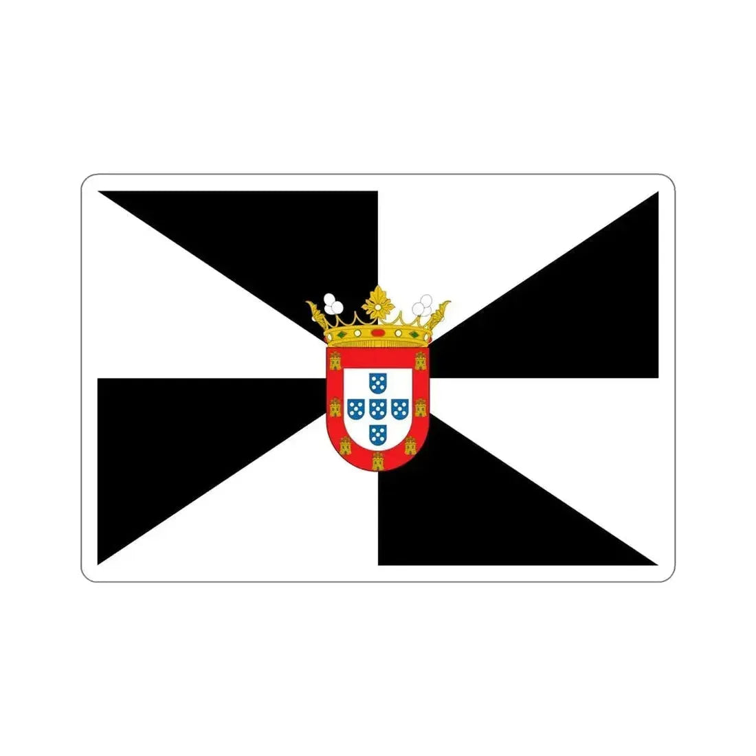 Flag of Ceuta Spain STICKER Vinyl Die-Cut Decal 5 Inch - The Sticker Space