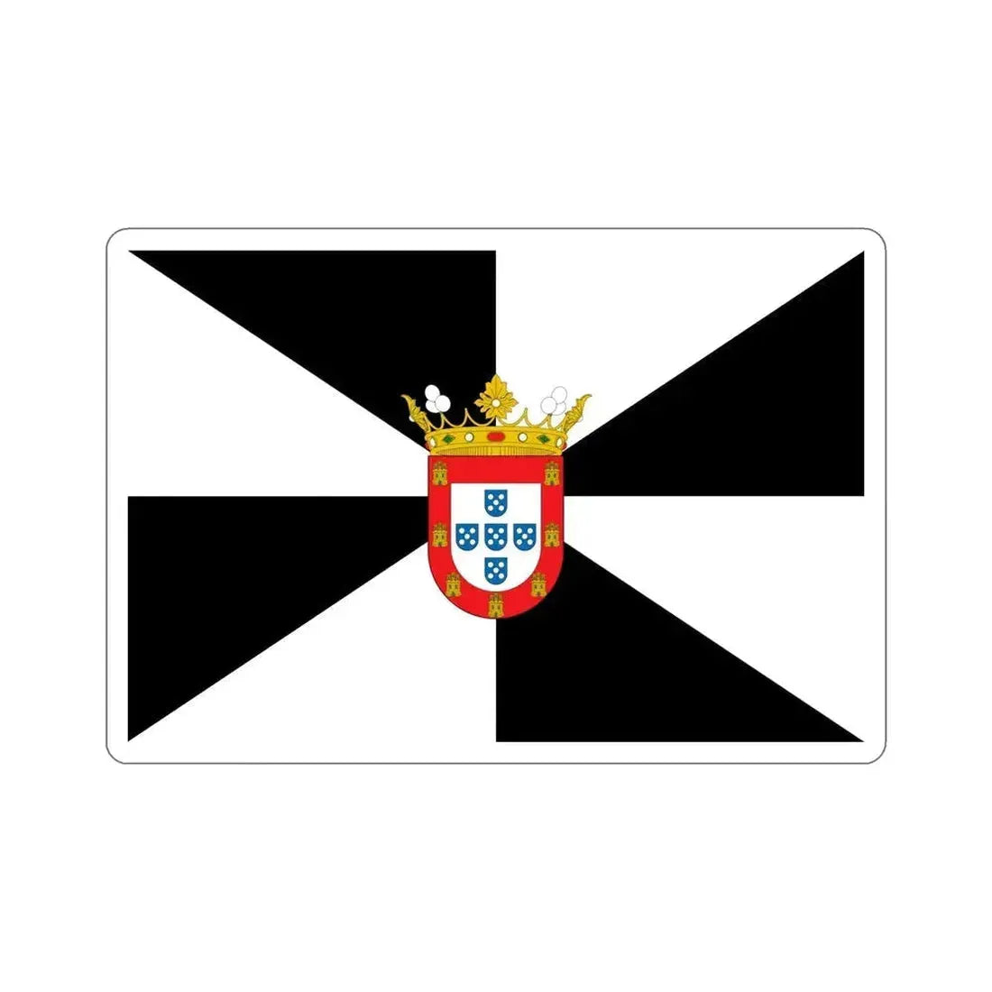 Flag of Ceuta Spain STICKER Vinyl Die-Cut Decal 6 Inch - The Sticker Space