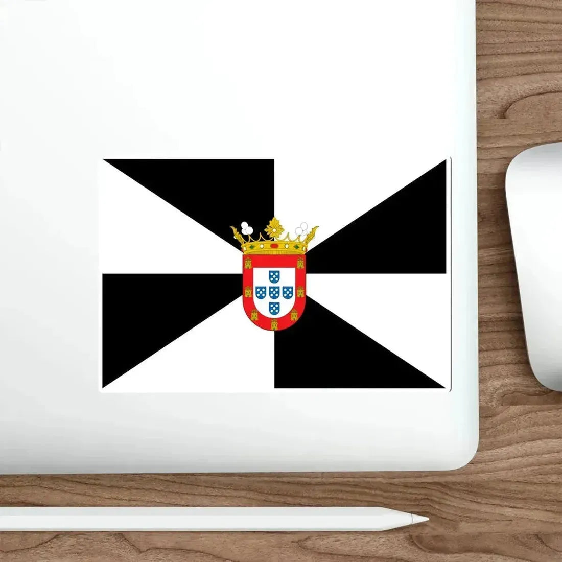 Flag of Ceuta Spain STICKER Vinyl Die-Cut Decal - The Sticker Space