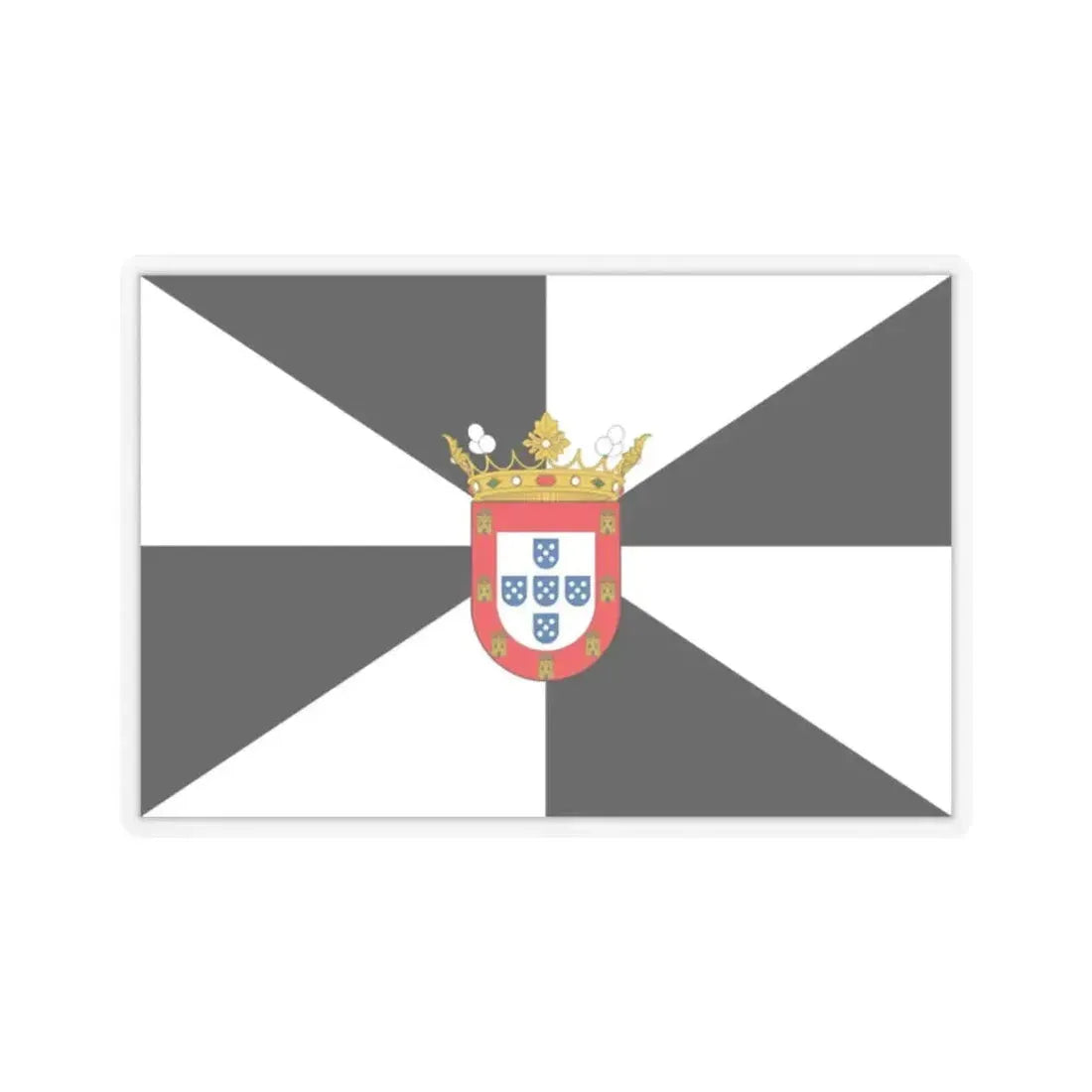 Flag of Ceuta Spain - STICKER Vinyl Kiss-Cut Decal 2 Inch Transparent - The Sticker Space