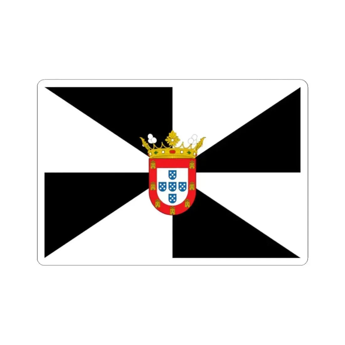 Flag of Ceuta Spain - STICKER Vinyl Kiss-Cut Decal 2 Inch White - The Sticker Space