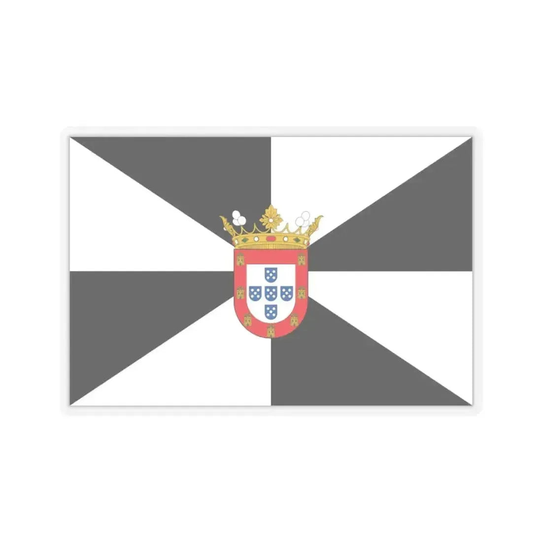 Flag of Ceuta Spain - STICKER Vinyl Kiss-Cut Decal 3 Inch Transparent - The Sticker Space