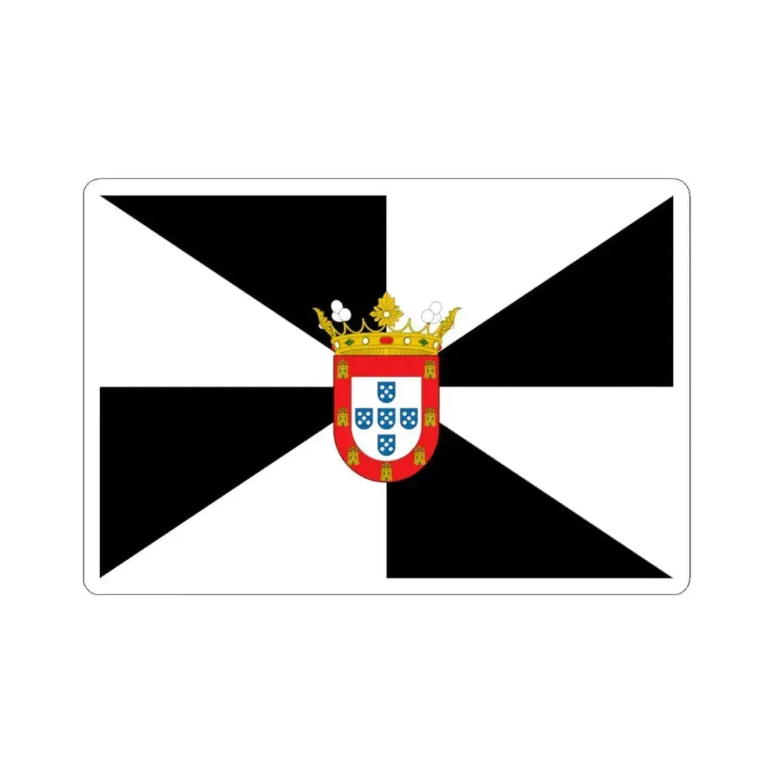 Flag of Ceuta Spain - STICKER Vinyl Kiss-Cut Decal 3 Inch White - The Sticker Space