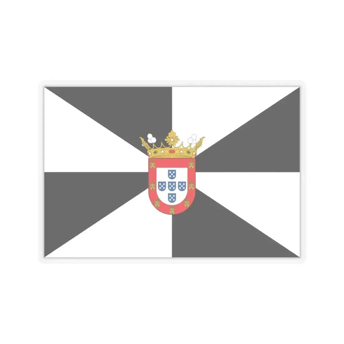 Flag of Ceuta Spain - STICKER Vinyl Kiss-Cut Decal 4 Inch Transparent - The Sticker Space