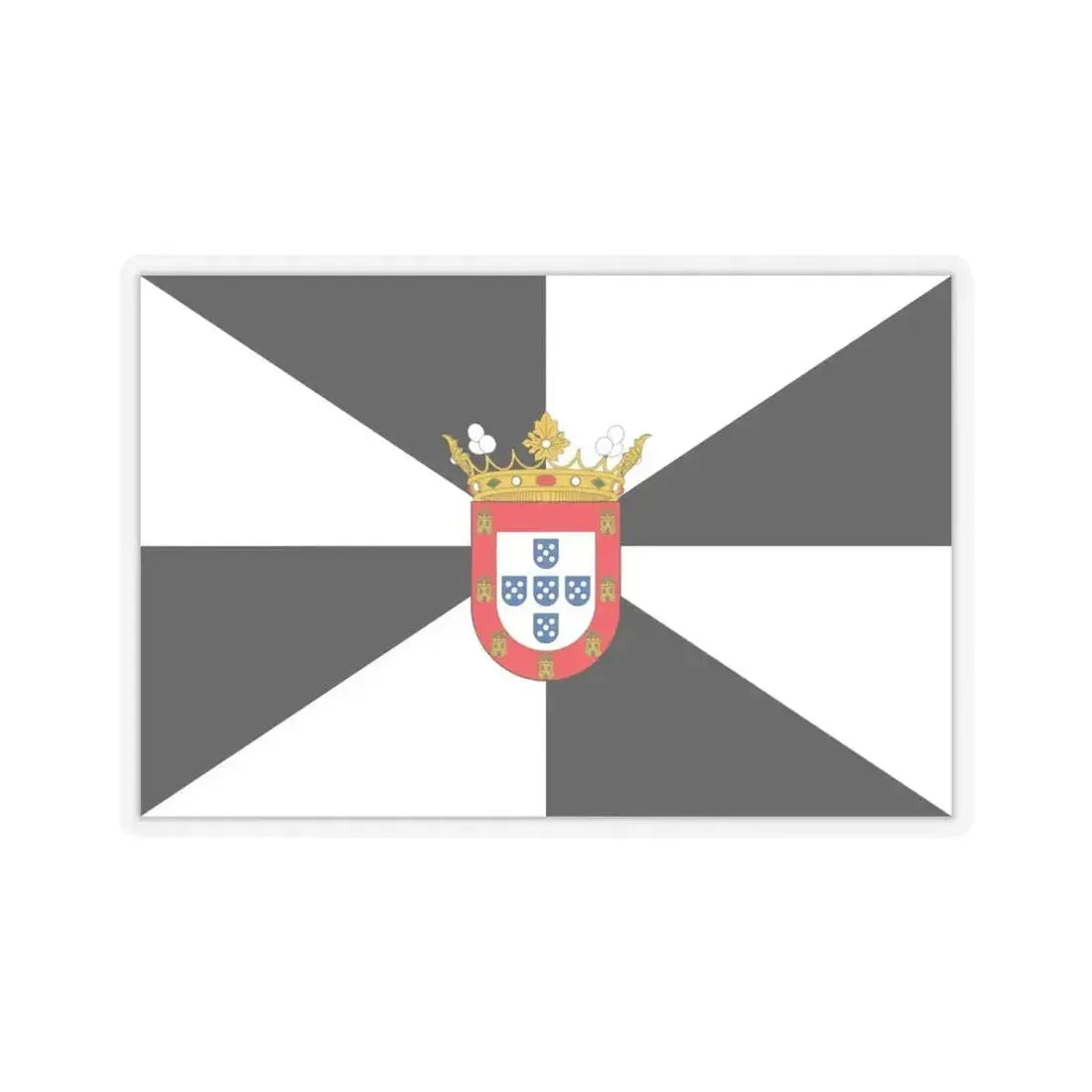 Flag of Ceuta Spain - STICKER Vinyl Kiss-Cut Decal 6 Inch Transparent - The Sticker Space