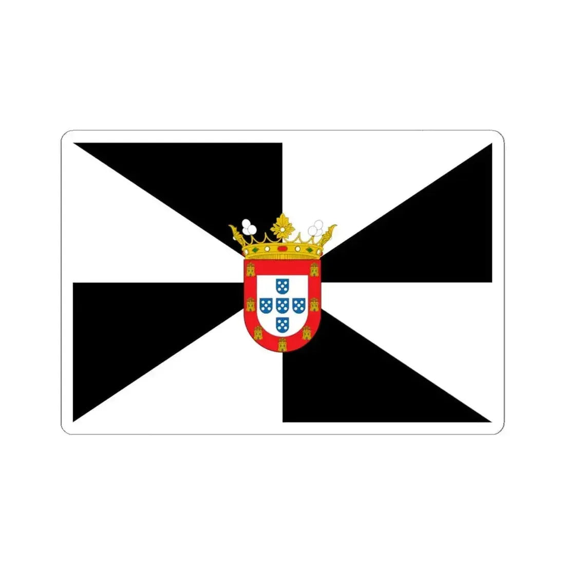 Flag of Ceuta Spain - STICKER Vinyl Kiss-Cut Decal 6 Inch White - The Sticker Space