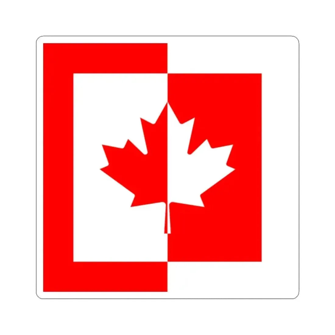Flag of CFA (Canada) STICKER Vinyl Kiss-Cut Decal 2 Inch White - The Sticker Space