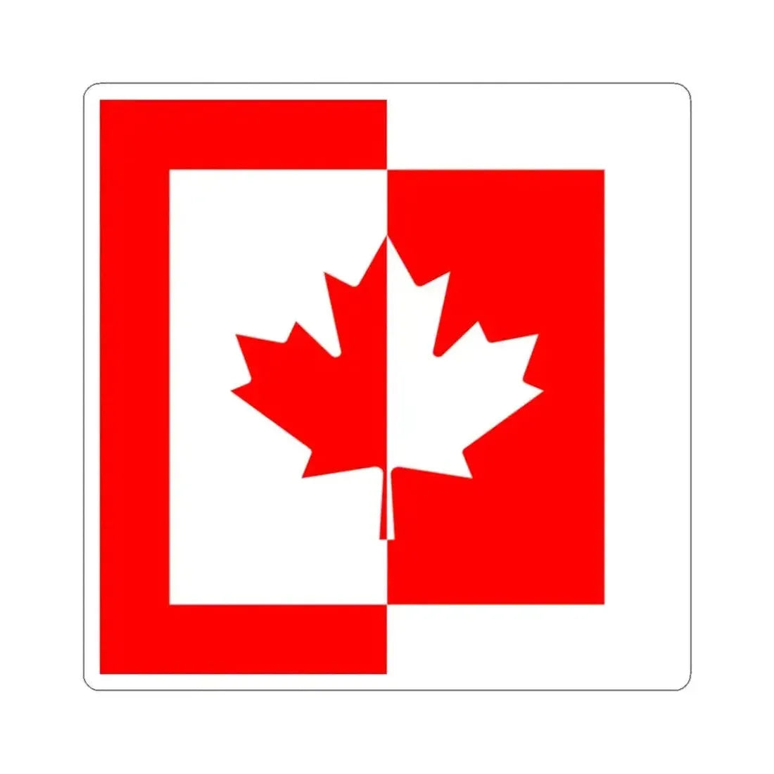 Flag of CFA (Canada) STICKER Vinyl Kiss-Cut Decal 3 Inch White - The Sticker Space