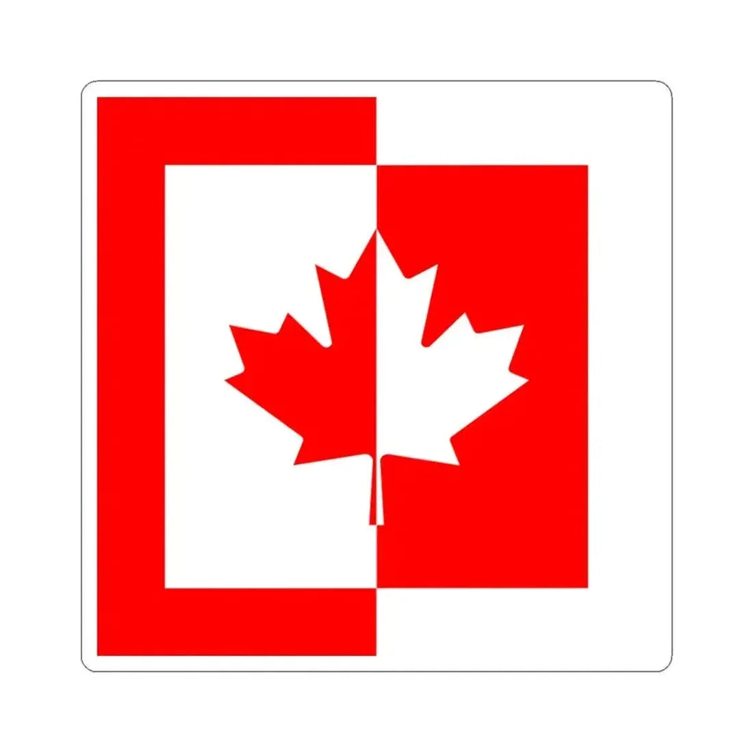 Flag of CFA (Canada) STICKER Vinyl Kiss-Cut Decal 4 Inch White - The Sticker Space