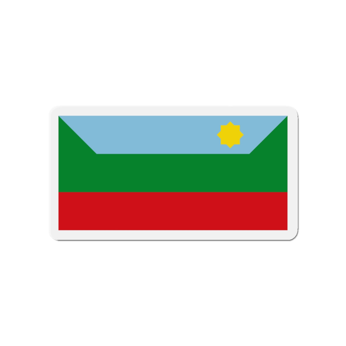 Flag of Chachapoyas capital of the Amazonas Region Peru - Die-Cut Magnet-3" x 3"-The Sticker Space