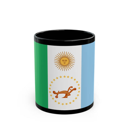 Flag of Chaco Province Argentina - Black Coffee Mug-11oz-The Sticker Space