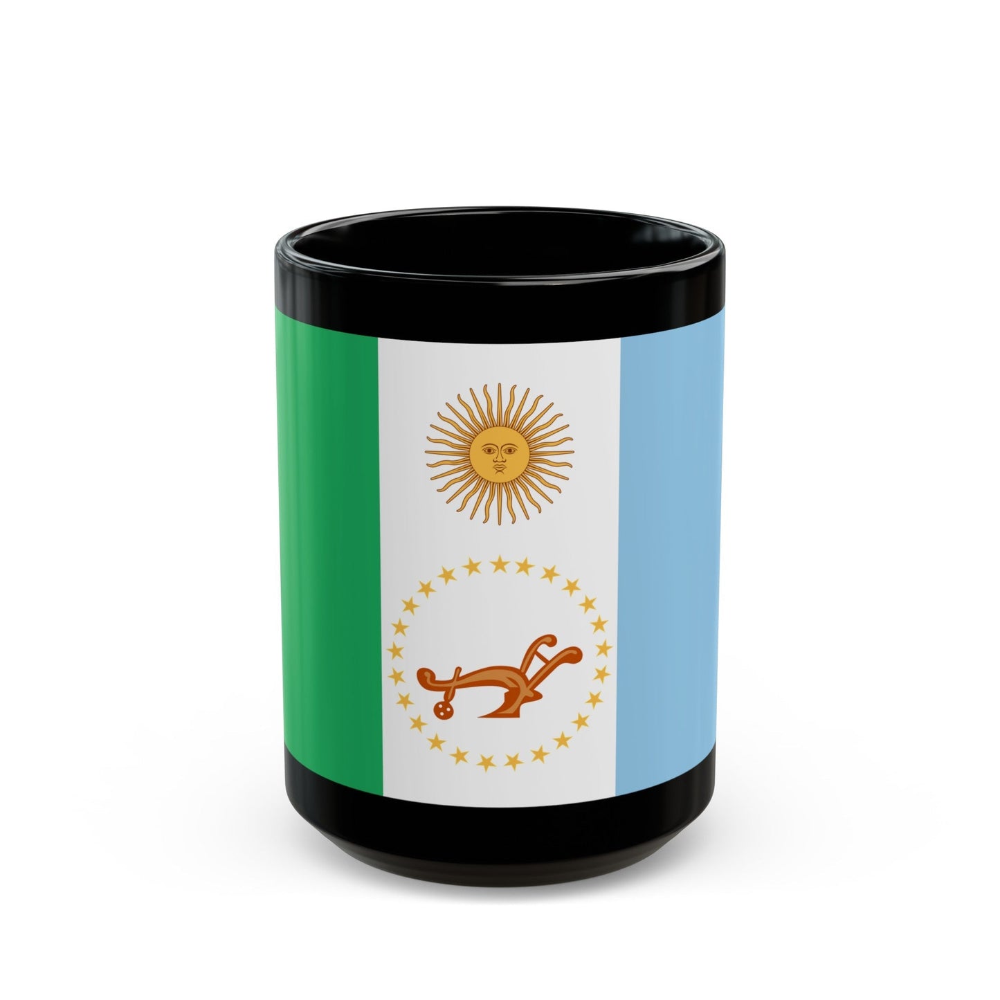 Flag of Chaco Province Argentina - Black Coffee Mug-15oz-The Sticker Space