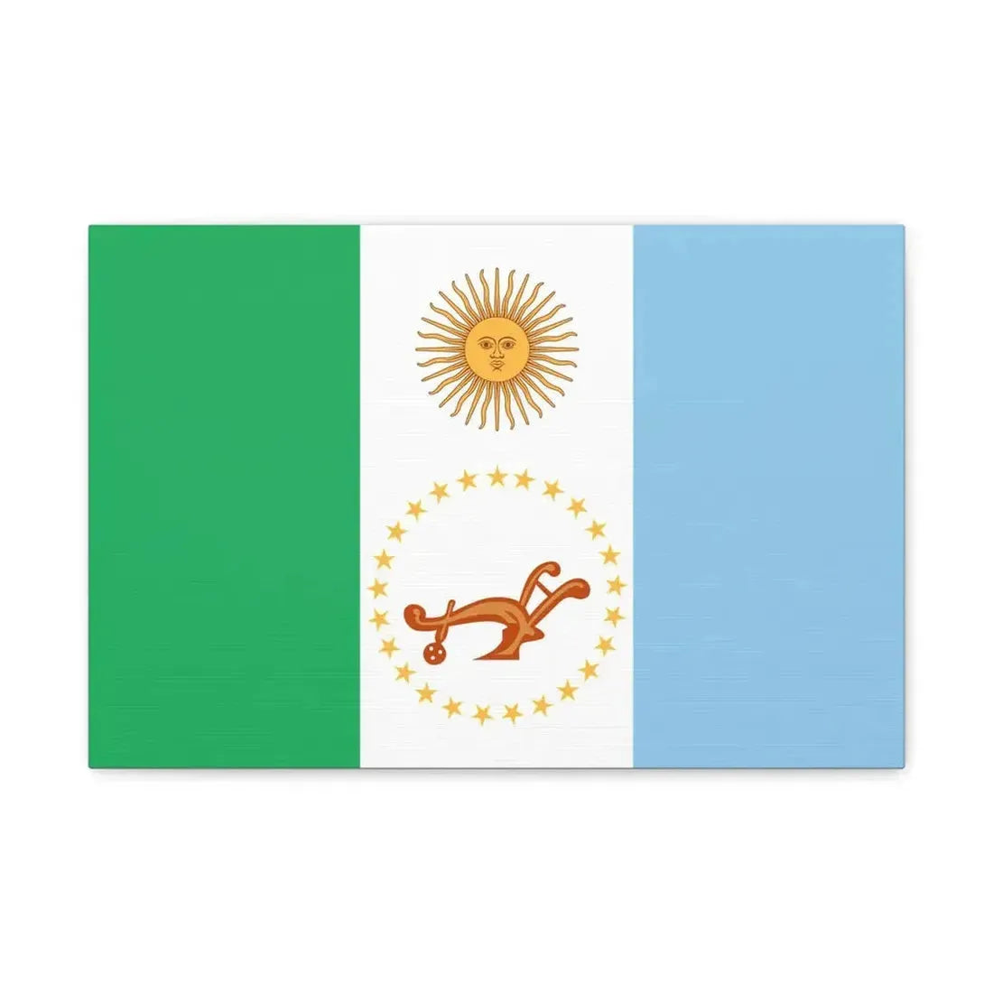 Flag of Chaco Province Argentina - Canvas Wall Art 18″ x 12″ 1.25" - The Sticker Space