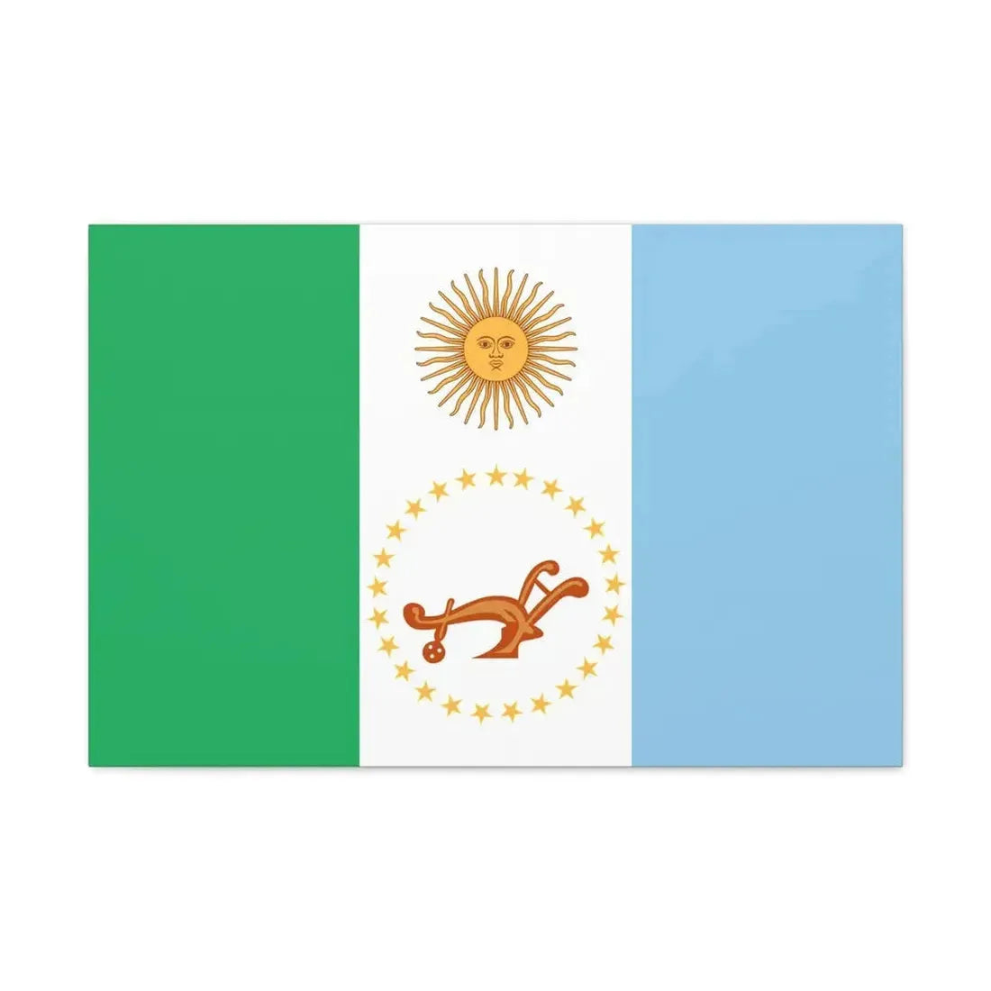 Flag of Chaco Province Argentina - Canvas Wall Art 30" x 20" 1.25" - The Sticker Space