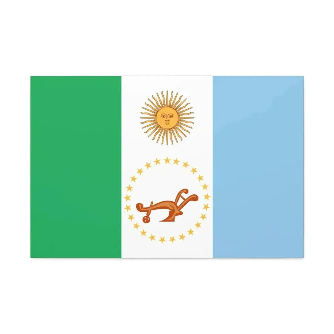 Flag of Chaco Province Argentina - Canvas Wall Art 36" x 24" 1.25" - The Sticker Space