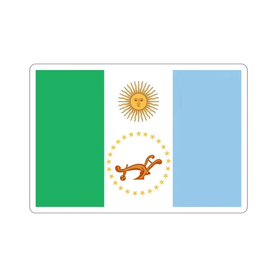 Flag of Chaco Province Argentina STICKER Vinyl Die-Cut Decal 6 Inch - The Sticker Space