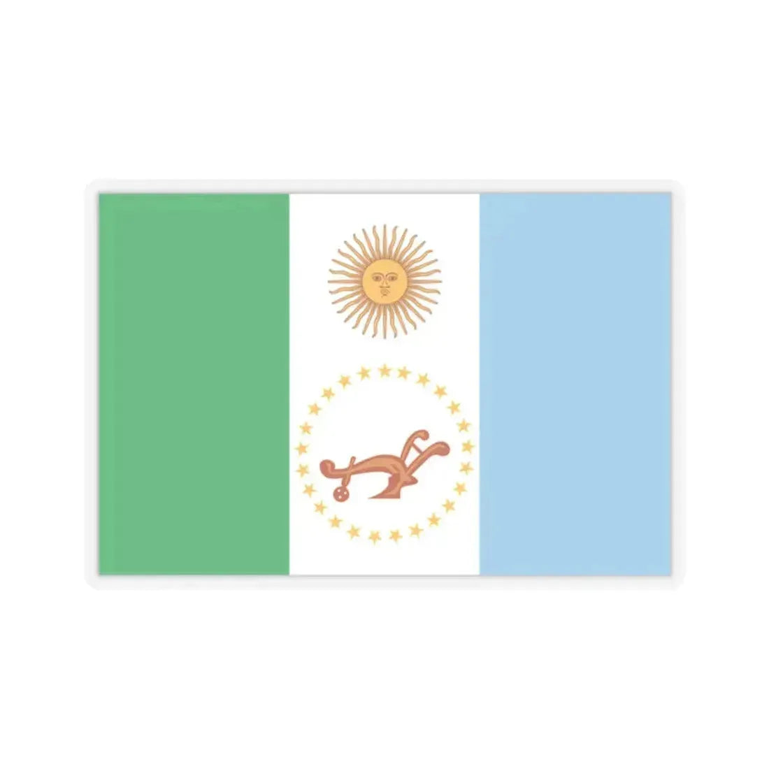Flag of Chaco Province Argentina - STICKER Vinyl Kiss-Cut Decal 2 Inch Transparent - The Sticker Space