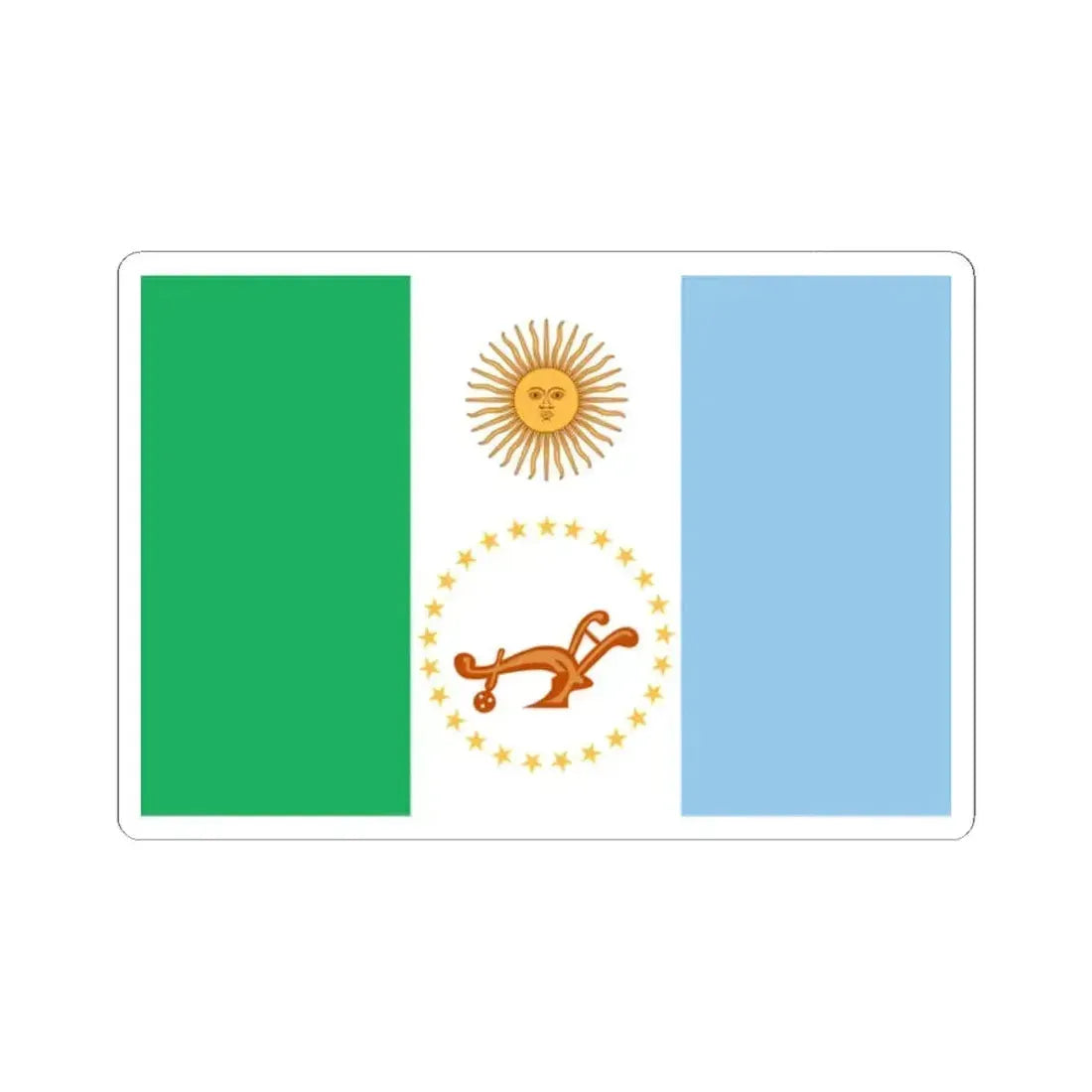 Flag of Chaco Province Argentina - STICKER Vinyl Kiss-Cut Decal 2 Inch White - The Sticker Space