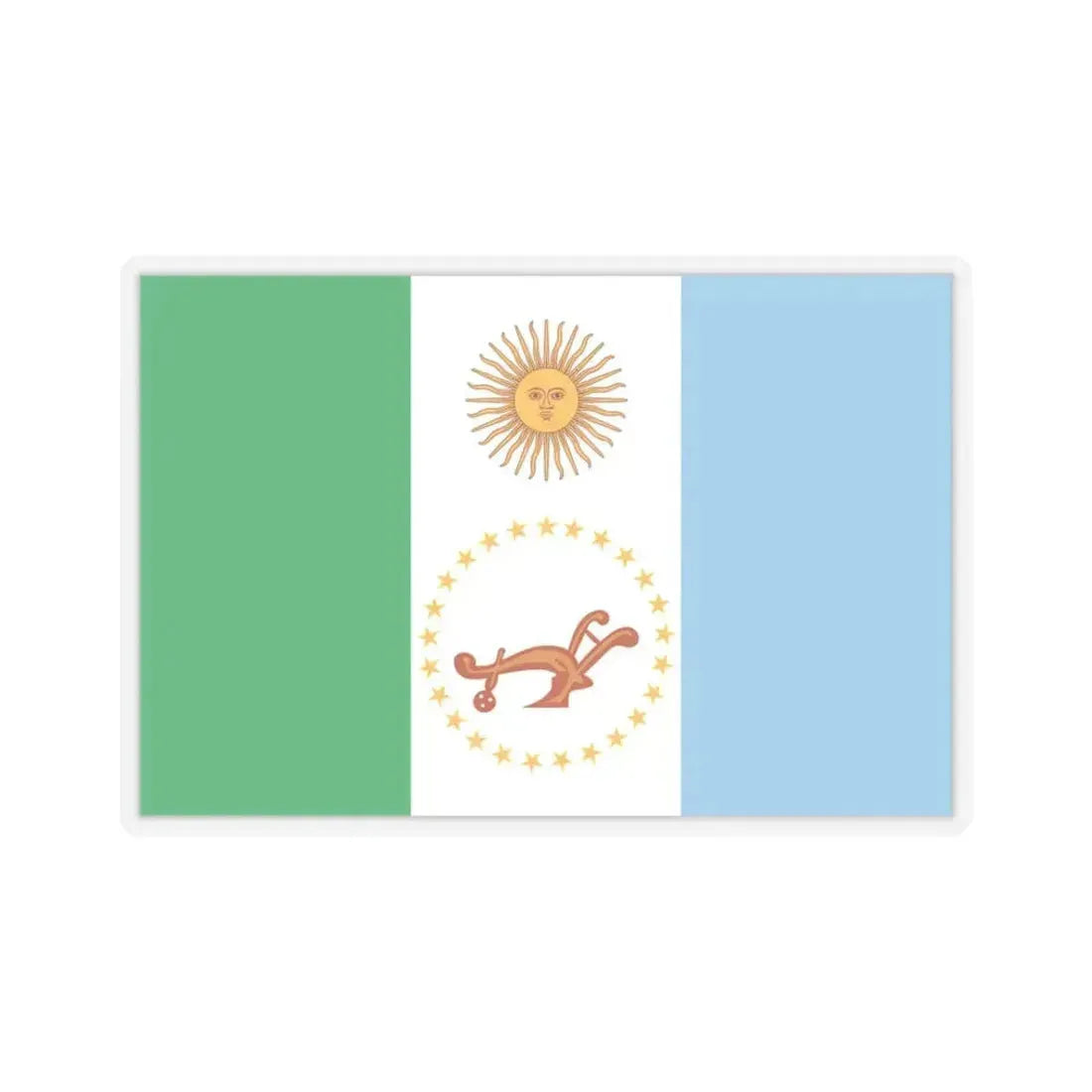 Flag of Chaco Province Argentina - STICKER Vinyl Kiss-Cut Decal 3 Inch Transparent - The Sticker Space