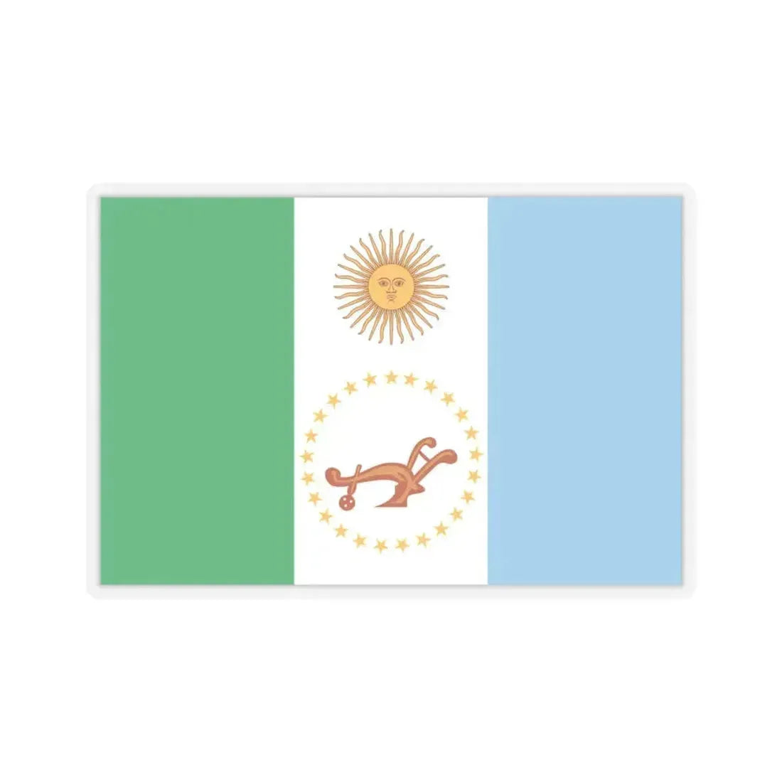 Flag of Chaco Province Argentina - STICKER Vinyl Kiss-Cut Decal 4 Inch Transparent - The Sticker Space