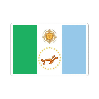 Flag of Chaco Province Argentina - STICKER Vinyl Kiss-Cut Decal 4 Inch White - The Sticker Space