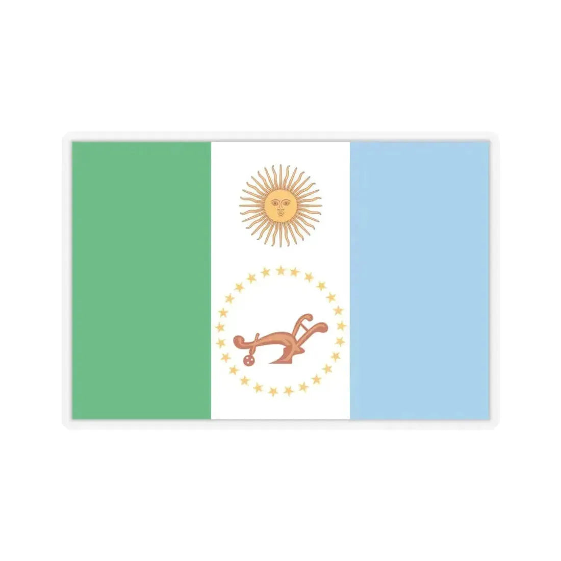 Flag of Chaco Province Argentina - STICKER Vinyl Kiss-Cut Decal 6 Inch Transparent - The Sticker Space