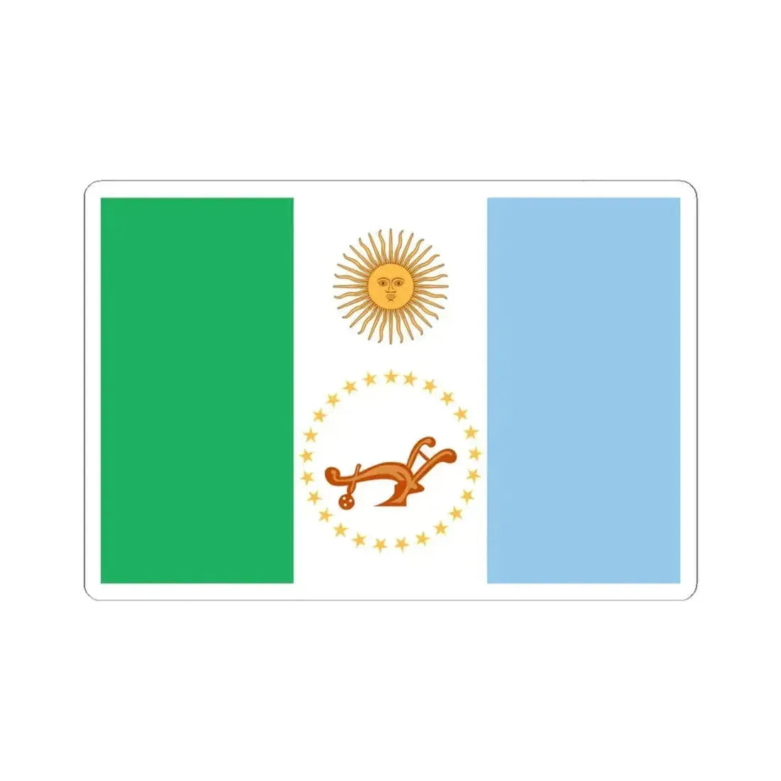 Flag of Chaco Province Argentina - STICKER Vinyl Kiss-Cut Decal 6 Inch White - The Sticker Space
