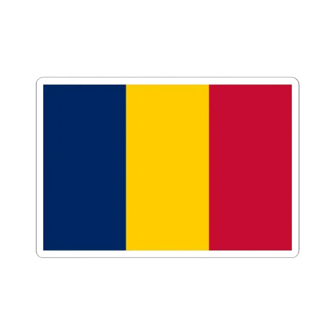 Flag of Chad (Chad) STICKER Vinyl Kiss-Cut Decal 2 Inch White - The Sticker Space