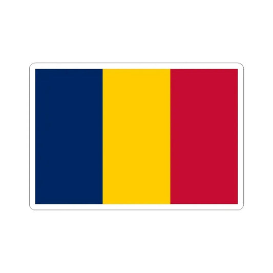 Flag of Chad (Chad) STICKER Vinyl Kiss-Cut Decal 2 Inch White - The Sticker Space