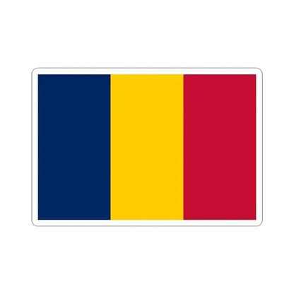 Flag of Chad (Chad) STICKER Vinyl Kiss-Cut Decal 3 Inch White - The Sticker Space
