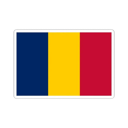 Flag of Chad (Chad) STICKER Vinyl Kiss-Cut Decal 4 Inch White - The Sticker Space