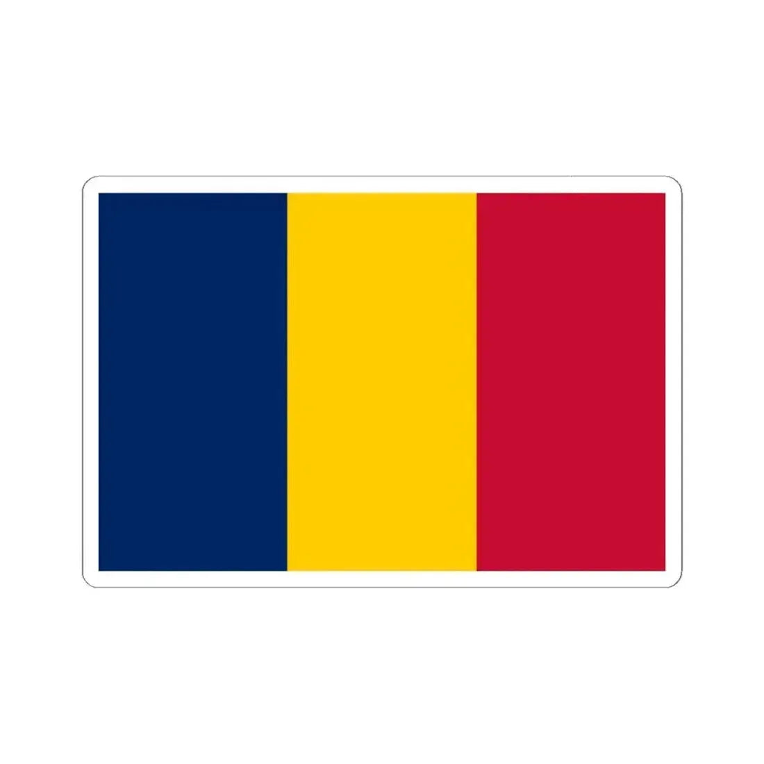 Flag of Chad (Chad) STICKER Vinyl Kiss-Cut Decal 6 Inch White - The Sticker Space