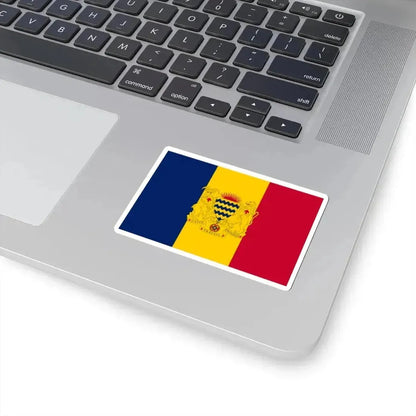Flag of Chad with coat of arms (Chad) STICKER Vinyl Kiss-Cut Decal - The Sticker Space