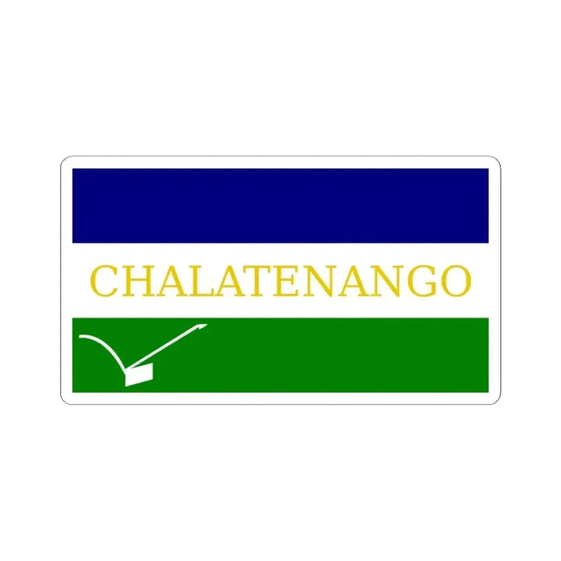 Flag of Chalatenango (El Salvador) STICKER Vinyl Kiss-Cut Decal 3 Inch White - The Sticker Space