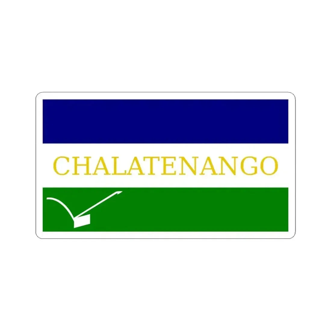 Flag of Chalatenango (El Salvador) STICKER Vinyl Kiss-Cut Decal 4 Inch White - The Sticker Space