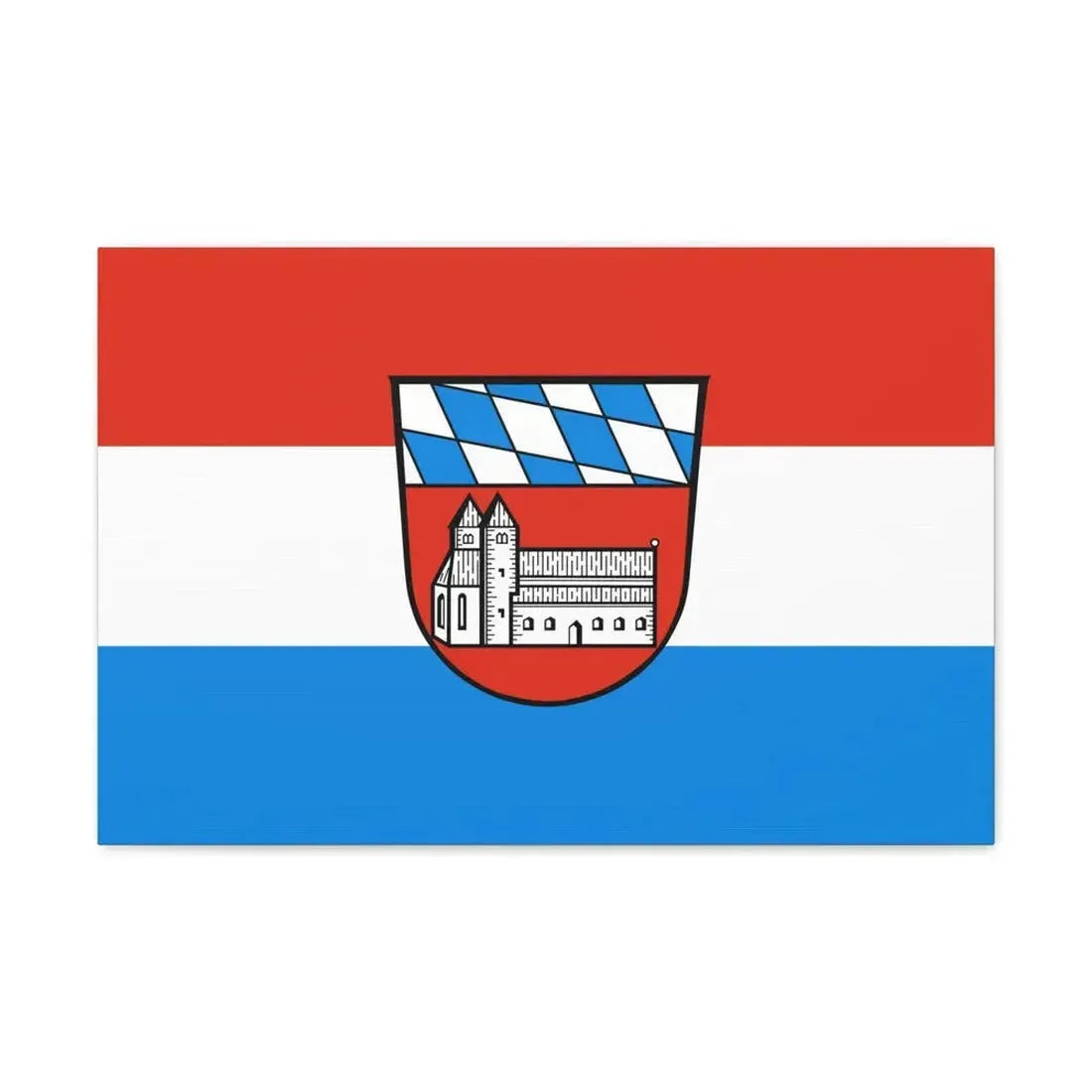 Flag of Cham Germany - Canvas Wall Art 24″ x 16″ 1.25" - The Sticker Space