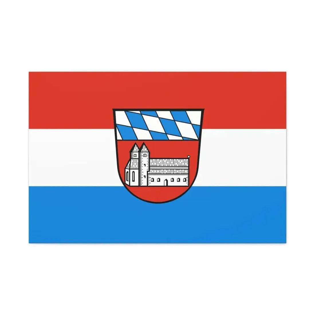 Flag of Cham Germany - Canvas Wall Art 36" x 24" 1.25" - The Sticker Space