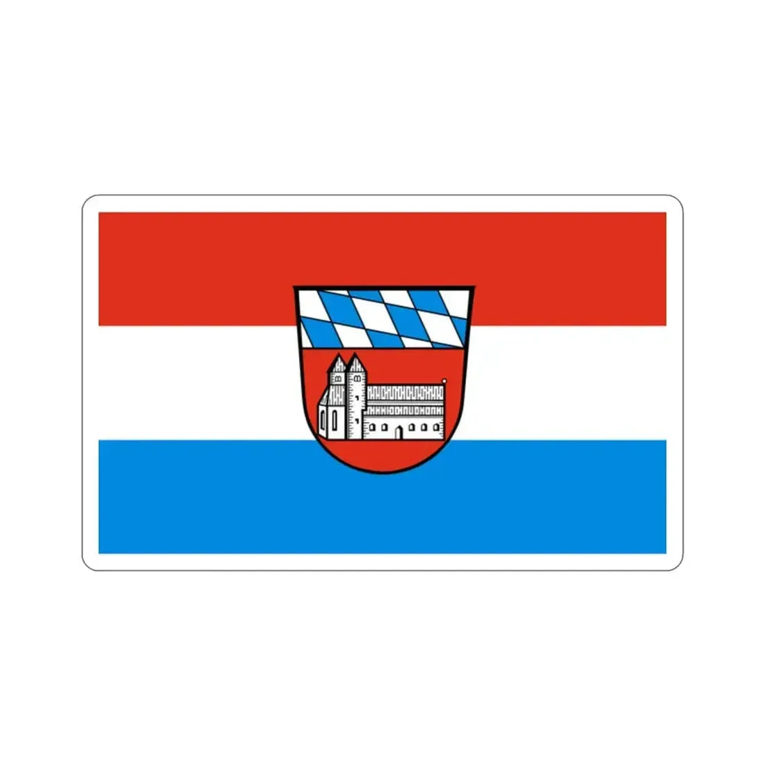 Flag of Cham Germany STICKER Vinyl Die-Cut Decal 2 Inch - The Sticker Space