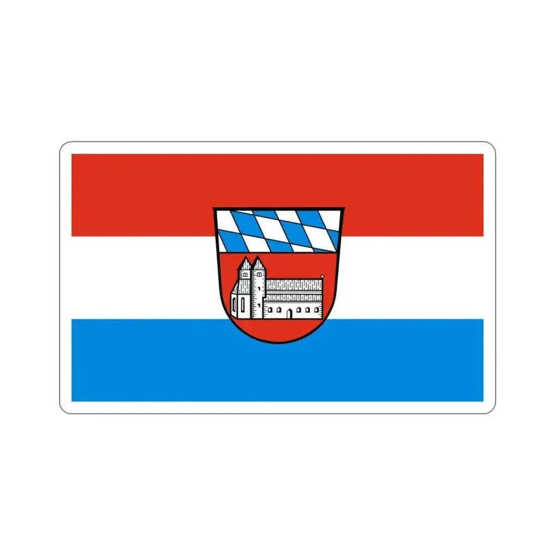 Flag of Cham Germany STICKER Vinyl Die-Cut Decal 3 Inch - The Sticker Space