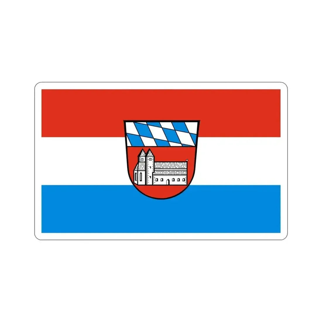 Flag of Cham Germany STICKER Vinyl Die-Cut Decal 4 Inch - The Sticker Space