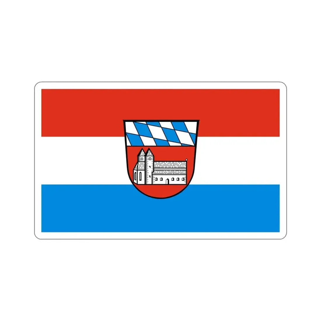 Flag of Cham Germany STICKER Vinyl Die-Cut Decal 4 Inch - The Sticker Space
