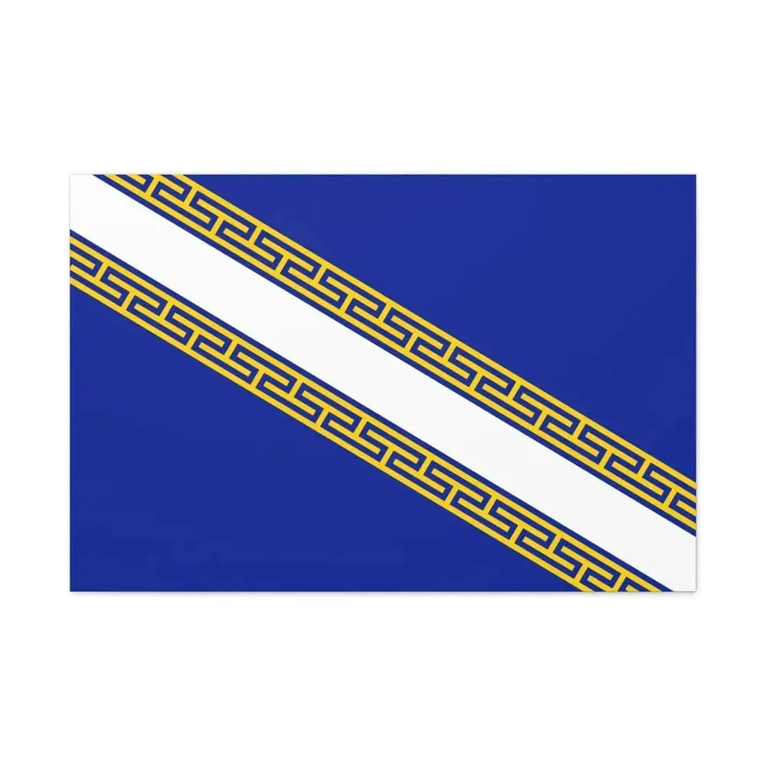 Flag of Champagne Ardenne France - Canvas Wall Art 36" x 24" 1.25" - The Sticker Space