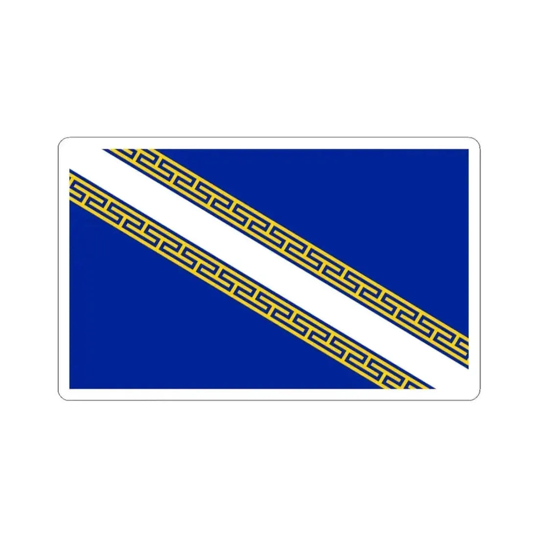 Flag of Champagne Ardenne France - STICKER Vinyl Kiss-Cut Decal 3 Inch White - The Sticker Space