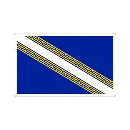 Flag of Champagne Ardenne France - STICKER Vinyl Kiss-Cut Decal 3 Inch White - The Sticker Space