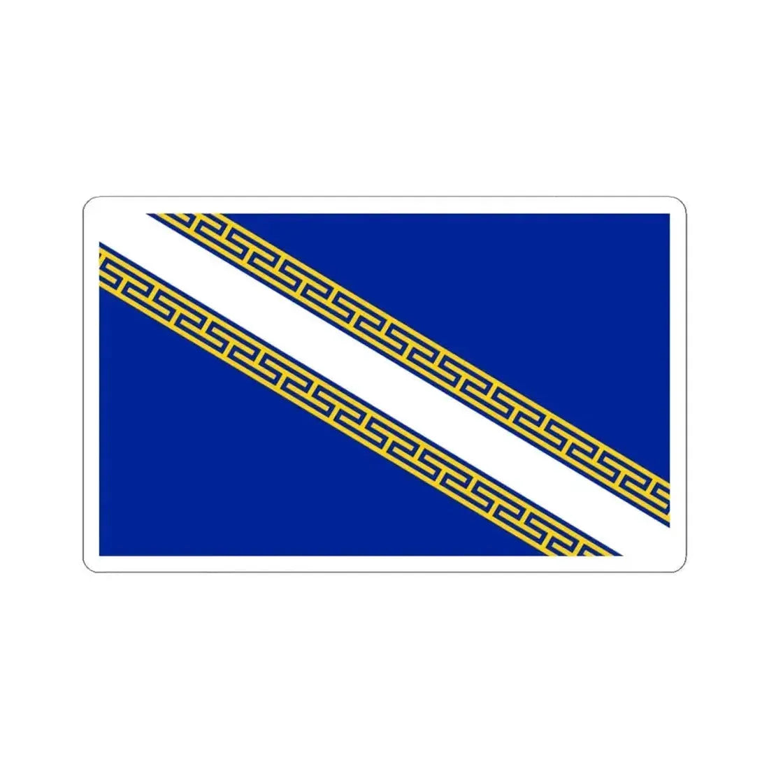 Flag of Champagne Ardenne France - STICKER Vinyl Kiss-Cut Decal 4 Inch White - The Sticker Space