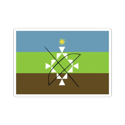 Flag of Charagua Iyambae Bolivia (Bolivia) STICKER Vinyl Kiss-Cut Decal 2 Inch White - The Sticker Space