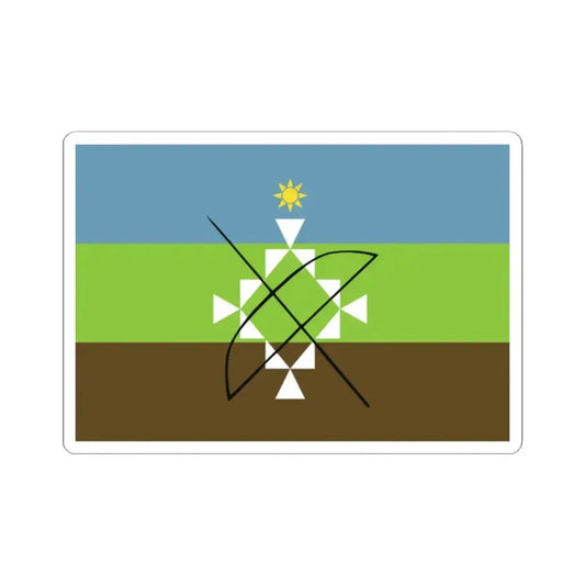 Flag of Charagua Iyambae Bolivia (Bolivia) STICKER Vinyl Kiss-Cut Decal 2 Inch White - The Sticker Space