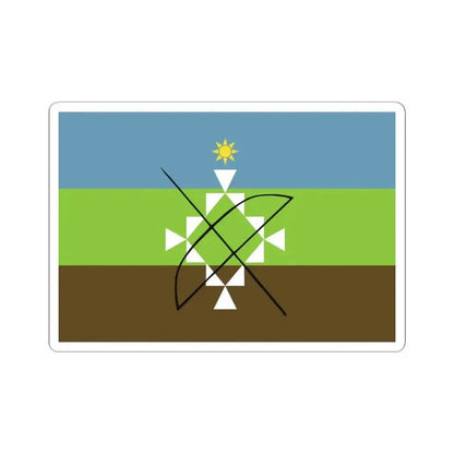 Flag of Charagua Iyambae Bolivia (Bolivia) STICKER Vinyl Kiss-Cut Decal 3 Inch White - The Sticker Space