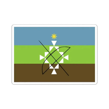 Flag of Charagua Iyambae Bolivia (Bolivia) STICKER Vinyl Kiss-Cut Decal 4 Inch White - The Sticker Space